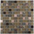 Somertile Basilica 1-inch Alloy Copper Stone and Glass Mosaic Tiles (Pack of 10)