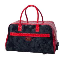 Terrida 20-inch Leather Carry On Rolling Duffel
