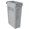 Rubbermaid Grey Slim Jim 23-gallon Venting Channel Receptacle