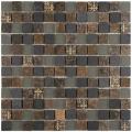 Somertile Granstone Fauna 1-inch Rosa Stone and Glass Mosaic Tiles (Pack of 10)