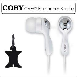 Coby Super Bass Digital Stereo Earphones/ Cord Supervisor Kit