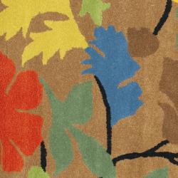 Handmade Soho Brown New Zealand Wool Rug (8' Square)