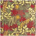 Handmade Soho Brown/ Multi New Zealand Wool Rug (6' Square)