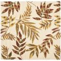 Handmade Soho Beige/ Multi New Zealand Wool Rug (6' Square)