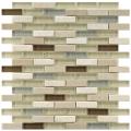Somertile Reflections Subway York Stone and Glass Mosaic Tiles (Pack of 10)