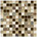 Somertile Reflections Square 1-inch Nassau Stone and Glass Mosaic Tiles (Pack of 10)