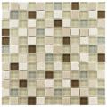 Somertile Reflections Square 1-inch York Stone and Glass Mosaic Tiles (Pack of 10)