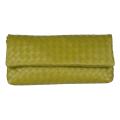 Bottega Veneta Green Leather Clutch