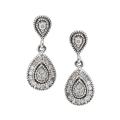 10k Gold 1/4ct TDW Diamond Vintage Pear-shaped Earrings (I-J,I2-I3)