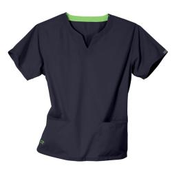 IguanaMed Women's Notch Neck Newport Navy 2-pocket Scrub Top