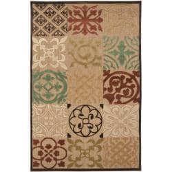 Woven Equinox Natural Indoor/Outdoor Moroccan Tile Rug (5' x 7'6)