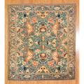 Afghan Hand-knotted Oushak Grey/ Green Wool Rug (7'9 x 8'10)