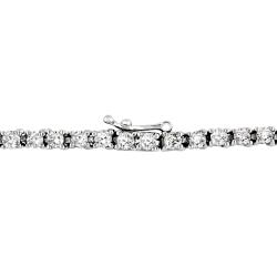 14k White Gold 3ct TDW Diamond Tennis Bracelet (G-H, I1-I2)