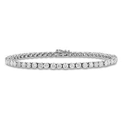 14k White Gold 6ct TDW Diamond Tennis Bracelet (G-H, I1-I2)
