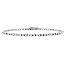 14k White Gold 2ct TDW Diamond Tennis Bracelet (G-H, I1)