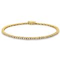 14k Yellow Gold 1ct TDW Diamond Tennis Bracelet (G-H, I1)