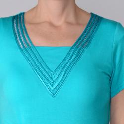 Adi Desigsns Women's Embellished Neck Tee