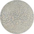 Hand-tufted Whimsy Pale Blue Wool Rug (4' Round)