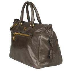 Prada Brown Leather Satchel - 13516865 - Overstock.com Shopping ...  
