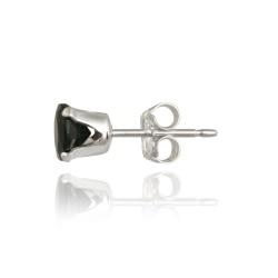 Glitzy Rocks Sterling Silver 1 1/5ct TGW 5mm Sapphire Stud Earrings