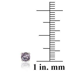 Glitzy Rocks Sterling Silver 1/2ct TGW 4mm Amethyst Stud Earrings