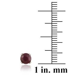Glitzy Rocks Sterling Silver 5mm Ruby Stud Earrings