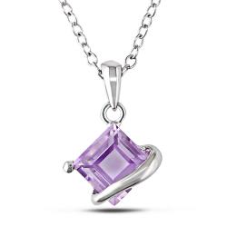 Sterling Silver Amethyst Fashion Necklace