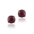 Glitzy Rocks Sterling Silver 5mm Ruby Stud Earrings