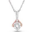 10k White and Rose Gold 1/2ct TDW Diamond Fashion Necklace (G-H, I2-I3)