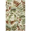 Hand-tufted Rain Forest White Rug (5' x 8')