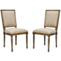 Preston Carved Oak Side Chairs (Set of 2)