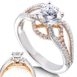 18k Two-tone Gold 1 1/2ct TDW Diamond Engagement Ring (F-G, I1-I2)