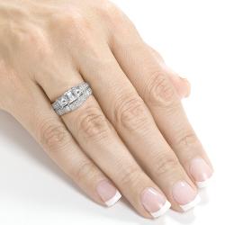 18k White Gold 2 1/5ct TDW Diamond Bridal Ring Set (H-I, I1-I2)