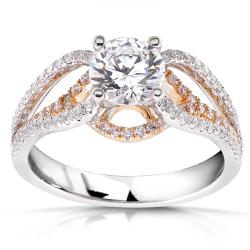 18k Two-tone Gold 1 1/2ct TDW Diamond Engagement Ring (F-G, I1-I2)