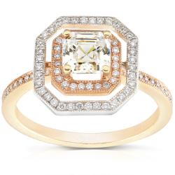 14k Two-tone Gold 1 1/3ct TDW Diamond Engagement Ring (K, VS1-VS2)