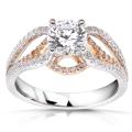 18k Two-Tone Rose Gold 1 1/2ct TDW Diamond Ring (F-G, I1-I2)