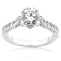 18k White Gold 1 1/6ct TDW Diamond Engagement Ring (F-G, I1-I2)