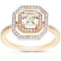 14k Two-tone Gold 1 1/3ct TDW Diamond Engagement Ring (K, VS1-VS2)