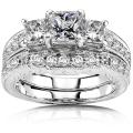 18k White Gold 2 1/5ct TDW Diamond Bridal Ring Set (H-I, I1-I2)