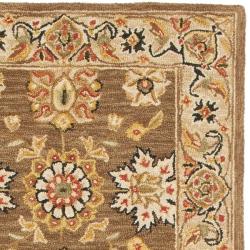 Mirco Hand-hooked Chelsea Kerman Brown Wool Runner (2'6 x 10')