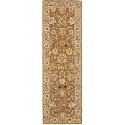 Mirco Hand-hooked Chelsea Kerman Brown Wool Runner (2'6 x 10')