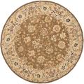 Mirco Hand-hooked Chelsea Kerman Brown Wool Rug (4' Round)