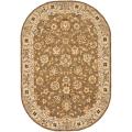 Mirco Hand-hooked Chelsea Kerman Brown Wool Rug (7'6 x 9'6 Oval)