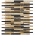Somertile 10.75x12.75-in Samoan Brick 1/2x3-1/2-in Highlands Porcelain Mosaic Tile (Pack of 10)