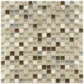 Somertile 11.75x11.75-in Reflections Mini 9/16-in York Stone/ Glass Mosaic Tile (Pack of 10)