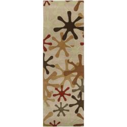 Hand-tufted Whimsy Off White Wool Rug (3' x 12')