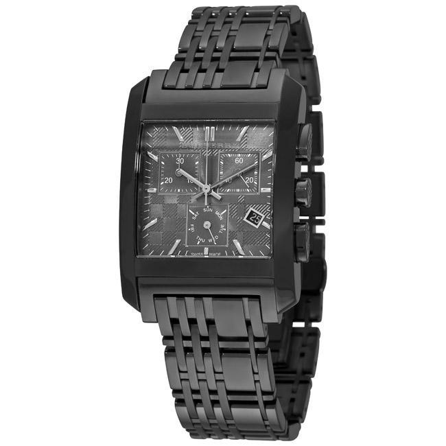 Burberry Men's 'Square' Black Dial Chronograph Watch 13524197
