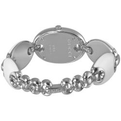 Gucci Women's 'Marina' Mirror Dial White Ceramic Bracelet Watch
