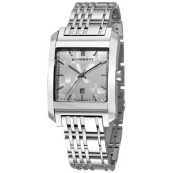 Burberry Men's 'Square' Silver Dial Watch