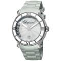 Chopard Women's 'Happy Sport Round' White Rubber Strap Diamond Watch